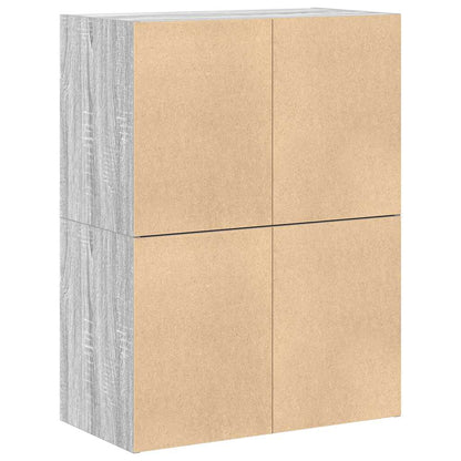 vidaXL Cabinets with 4 Drawers 2 pcs Grey Sonoma 60x31x40 cm Engineered Wood