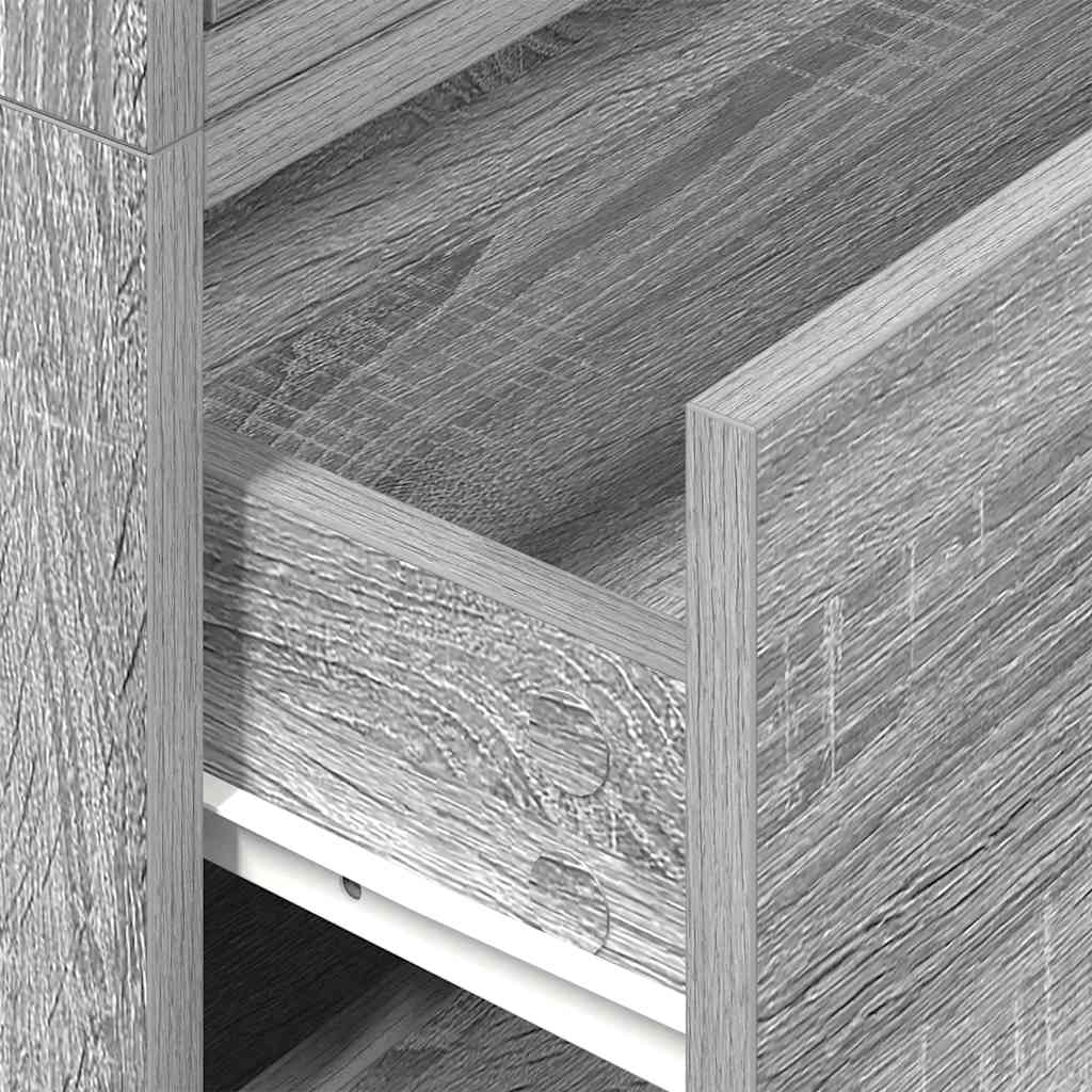 vidaXL Cabinets with 4 Drawers 2 pcs Grey Sonoma 60x31x40 cm Engineered Wood