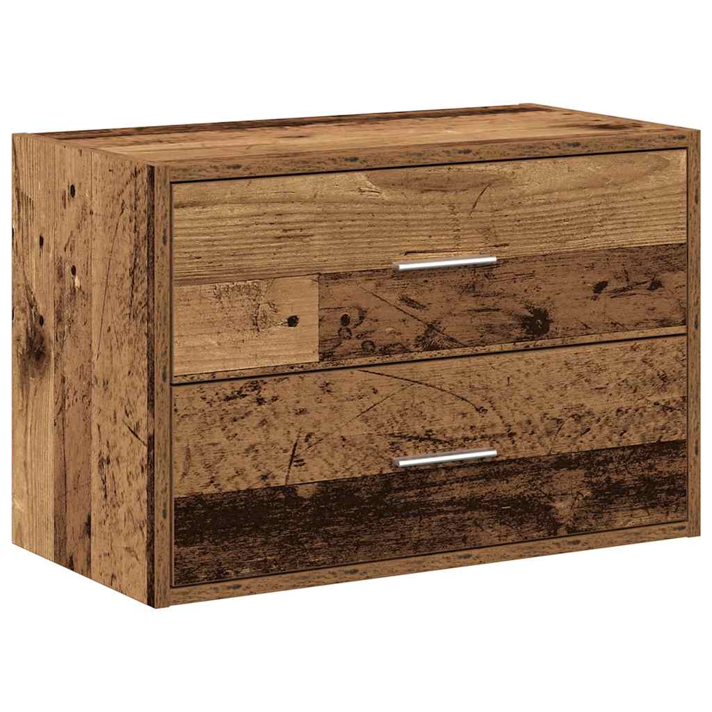 vidaXL Cabinet with 2 Drawers Old Wood 60x31x40 cm Engineered Wood