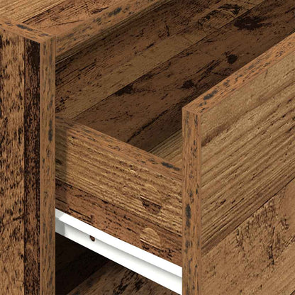 vidaXL Cabinet with 2 Drawers Old Wood 60x31x40 cm Engineered Wood
