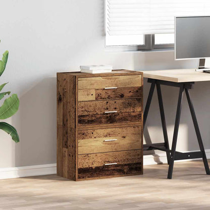 vidaXL Cabinets with 4 Drawers 2 pcs Old Wood 60x31x40 cm Engineered Wood