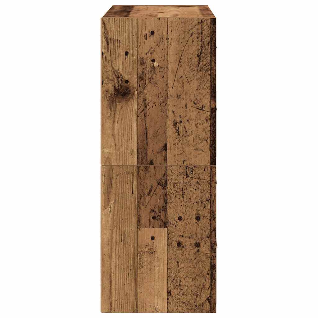 vidaXL Cabinets with 4 Drawers 2 pcs Old Wood 60x31x40 cm Engineered Wood