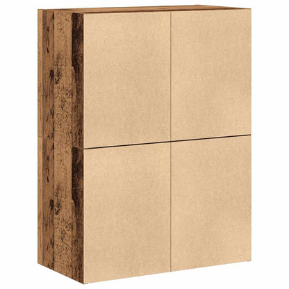 vidaXL Cabinets with 4 Drawers 2 pcs Old Wood 60x31x40 cm Engineered Wood