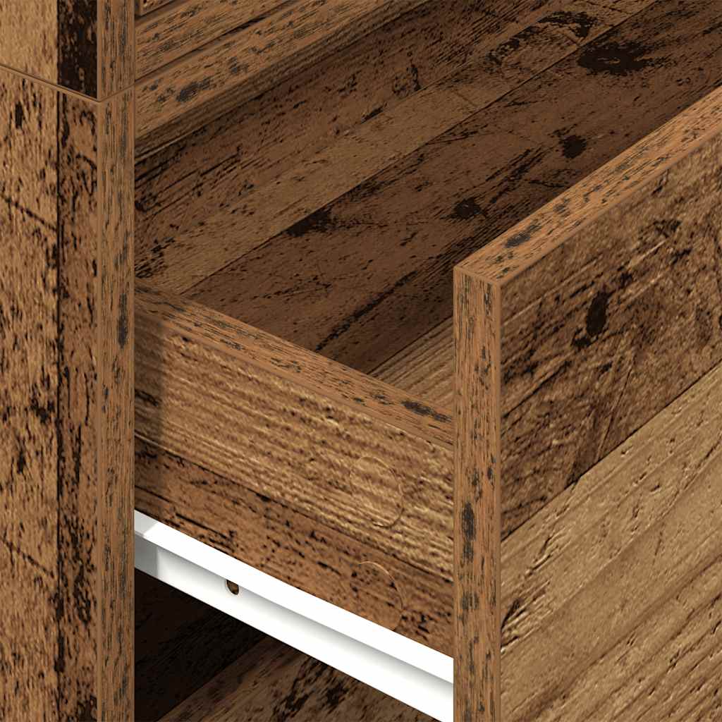 vidaXL Cabinets with 4 Drawers 2 pcs Old Wood 60x31x40 cm Engineered Wood