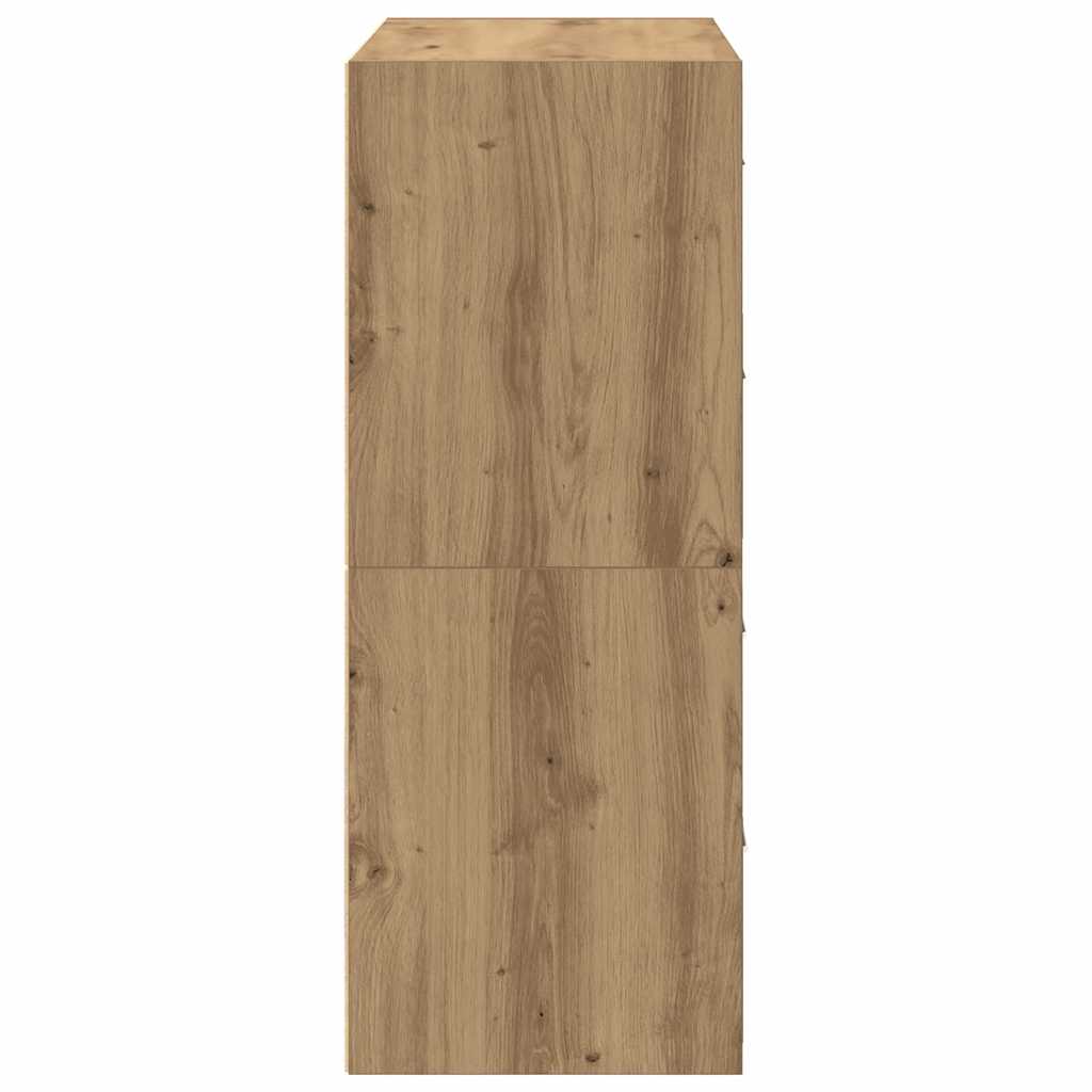 vidaXL Cabinets with 2 Drawers 2 pcs Artisan Oak 60x31x40 cm Engineered Wood