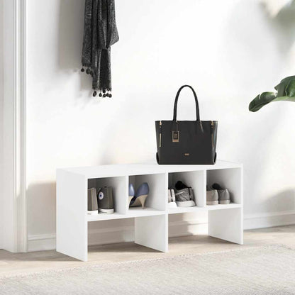 vidaXL Shoe Rack Stackable White 89.5x30x40 cm