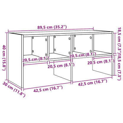 vidaXL Shoe Rack Stackable White 89.5x30x40 cm