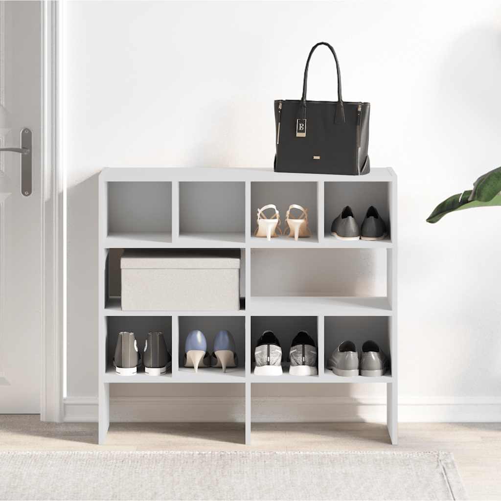 vidaXL Shoe Racks 2 pcs Stackable White 89,5x30x40 cm