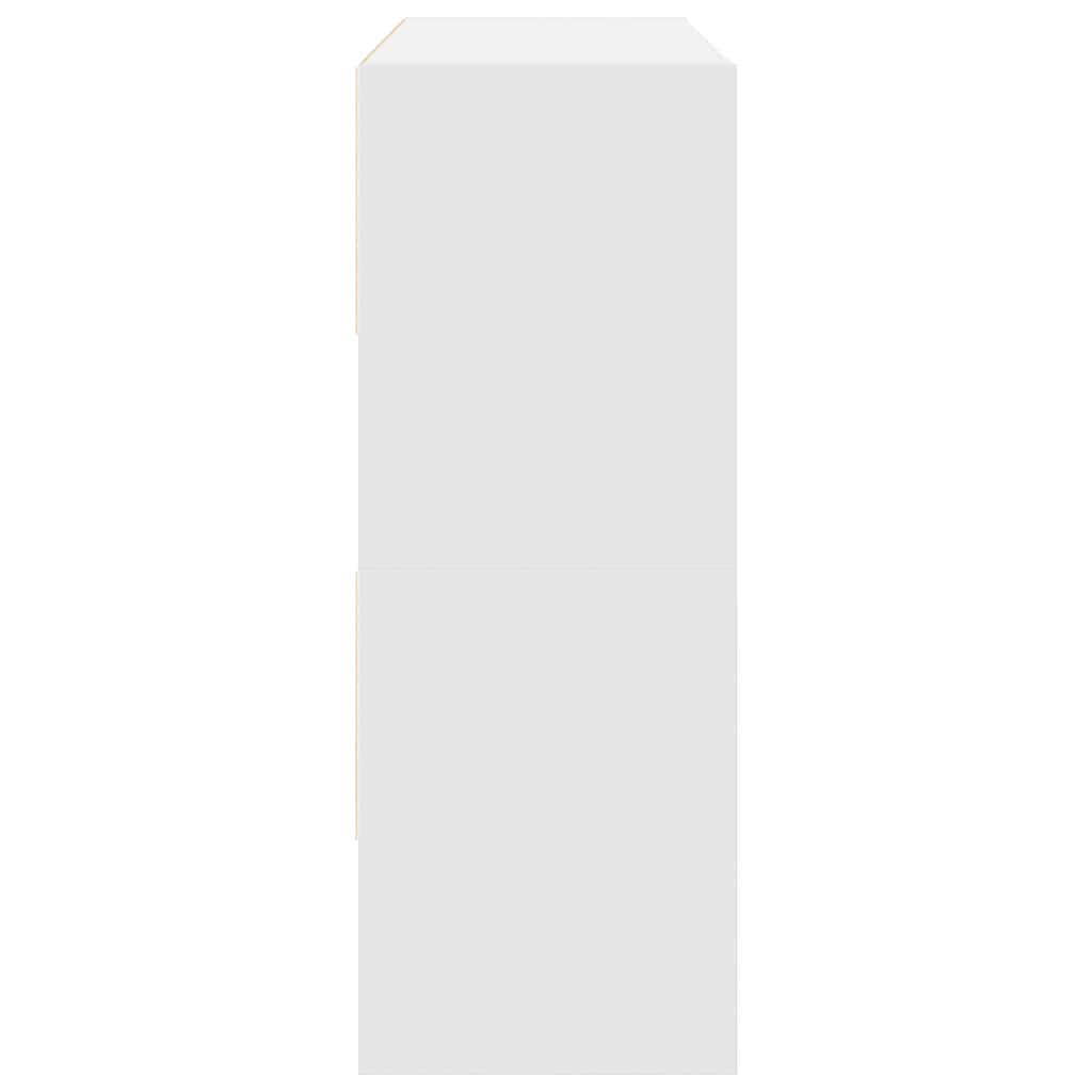 vidaXL Shoe Racks 2 pcs Stackable White 89,5x30x40 cm