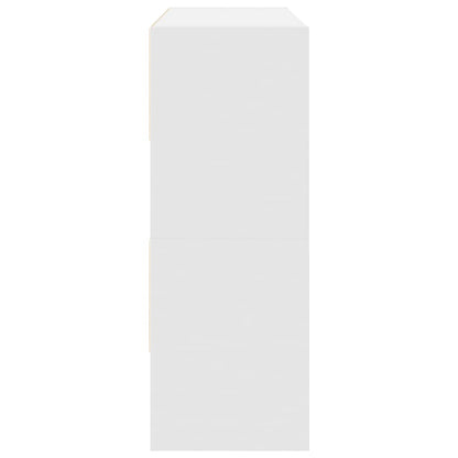 vidaXL Shoe Racks 2 pcs Stackable White 89,5x30x40 cm