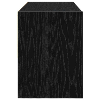 vidaXL Shoe Rack Stackable Black Oak 89.5x30x40 cm