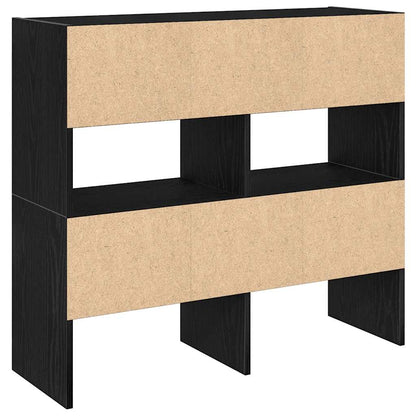 vidaXL Shoe Racks 2 pcs Stackable Black Oak 89,5x30x40 cm