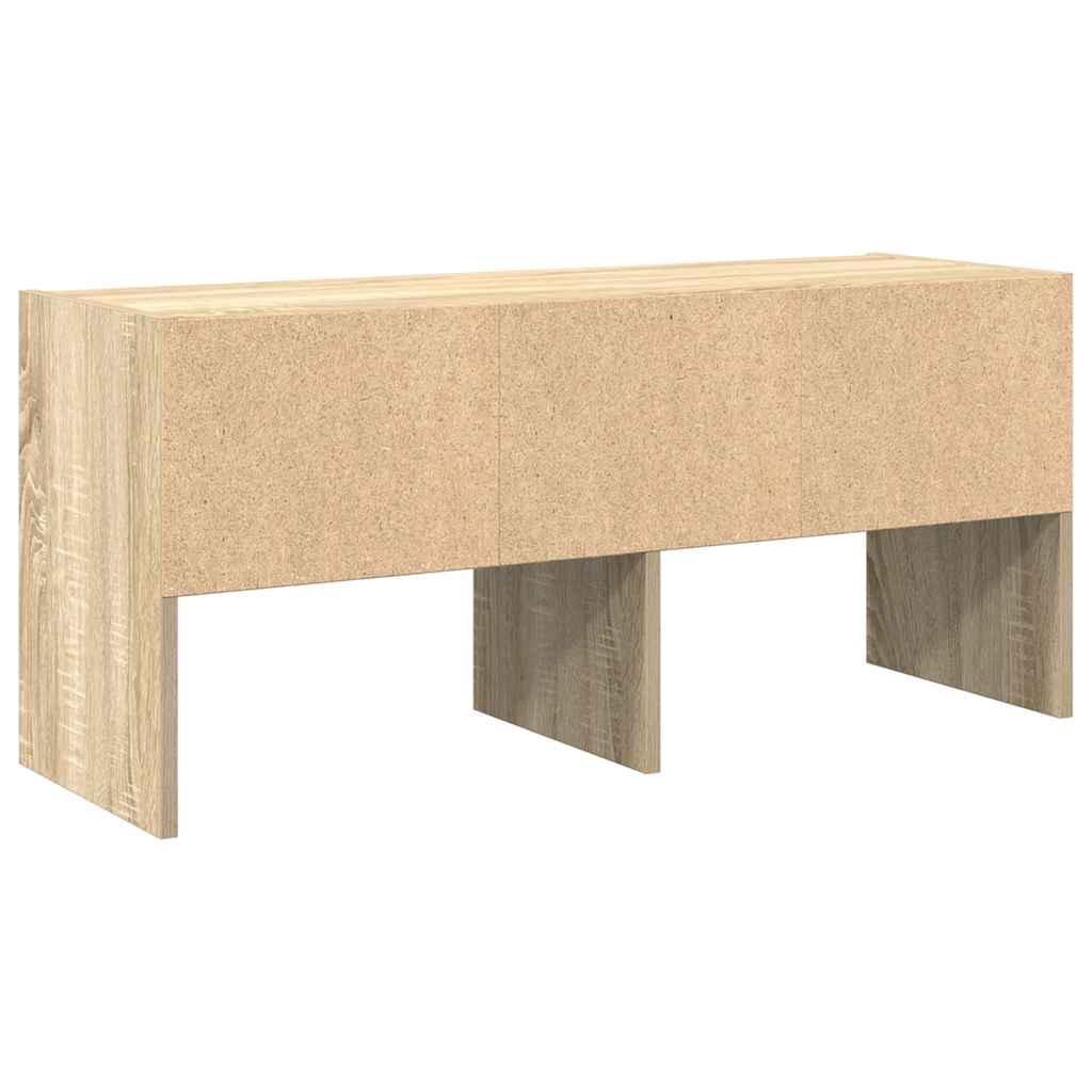 vidaXL Shoe Rack Stackable Sonoma Oak 89.5x30x40 cm