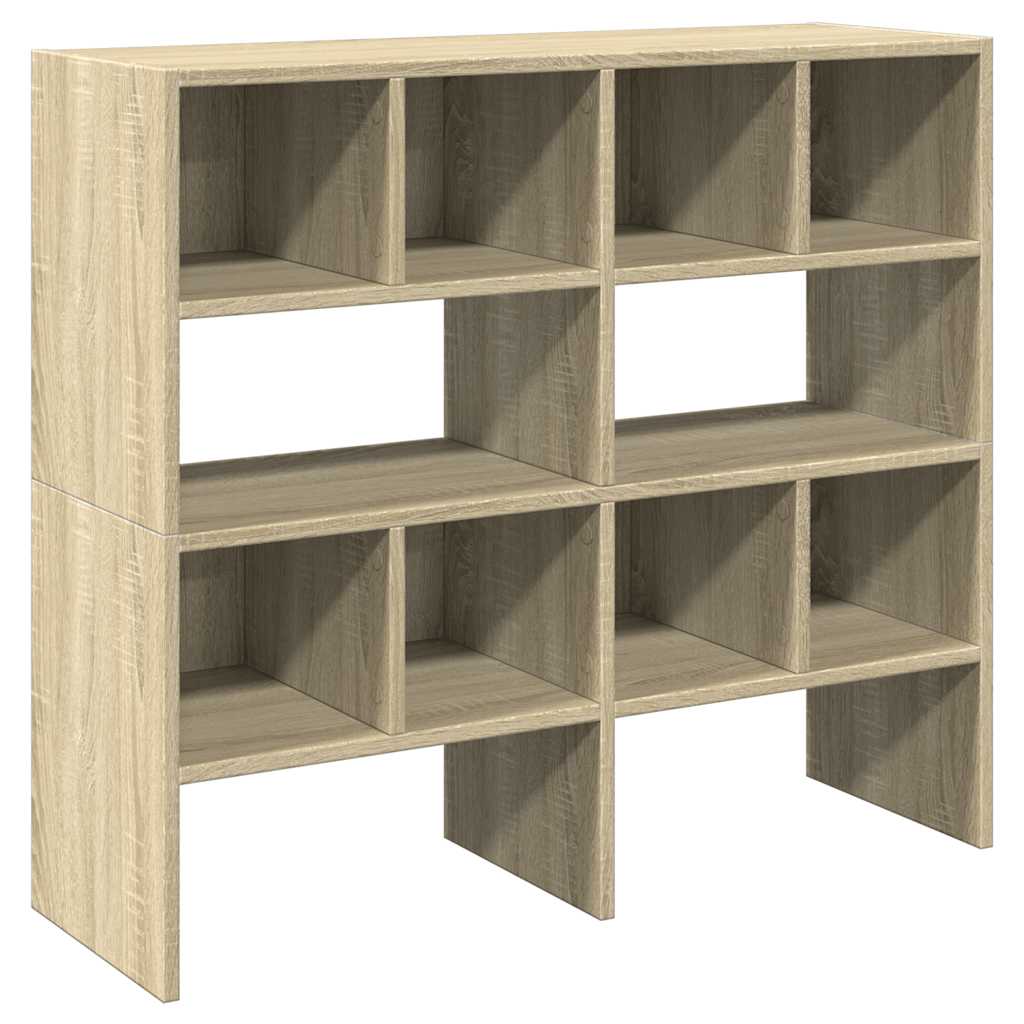 vidaXL Shoe Racks 2 pcs Stackable Sonoma Oak 89.5x30x40 cm