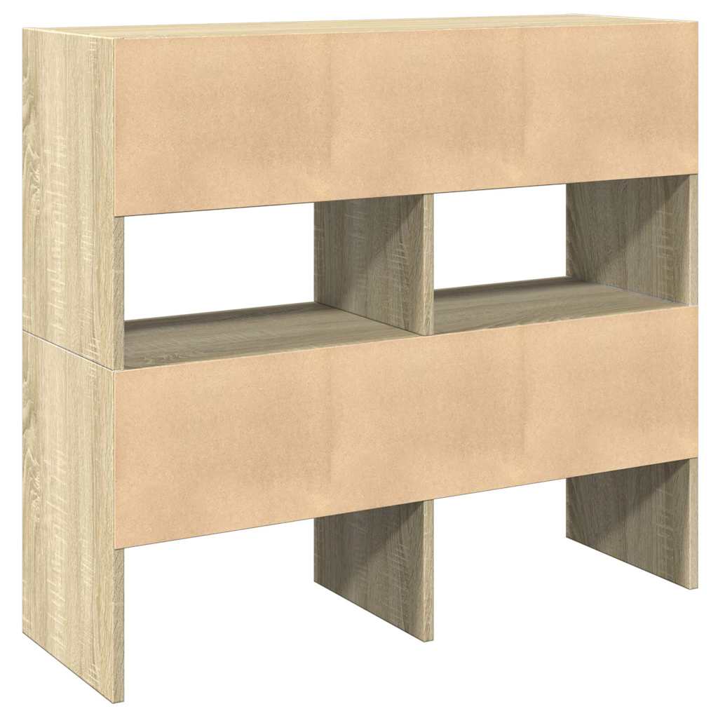 vidaXL Shoe Racks 2 pcs Stackable Sonoma Oak 89.5x30x40 cm