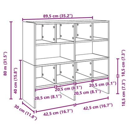 vidaXL Shoe Racks 2 pcs Stackable Sonoma Oak 89.5x30x40 cm