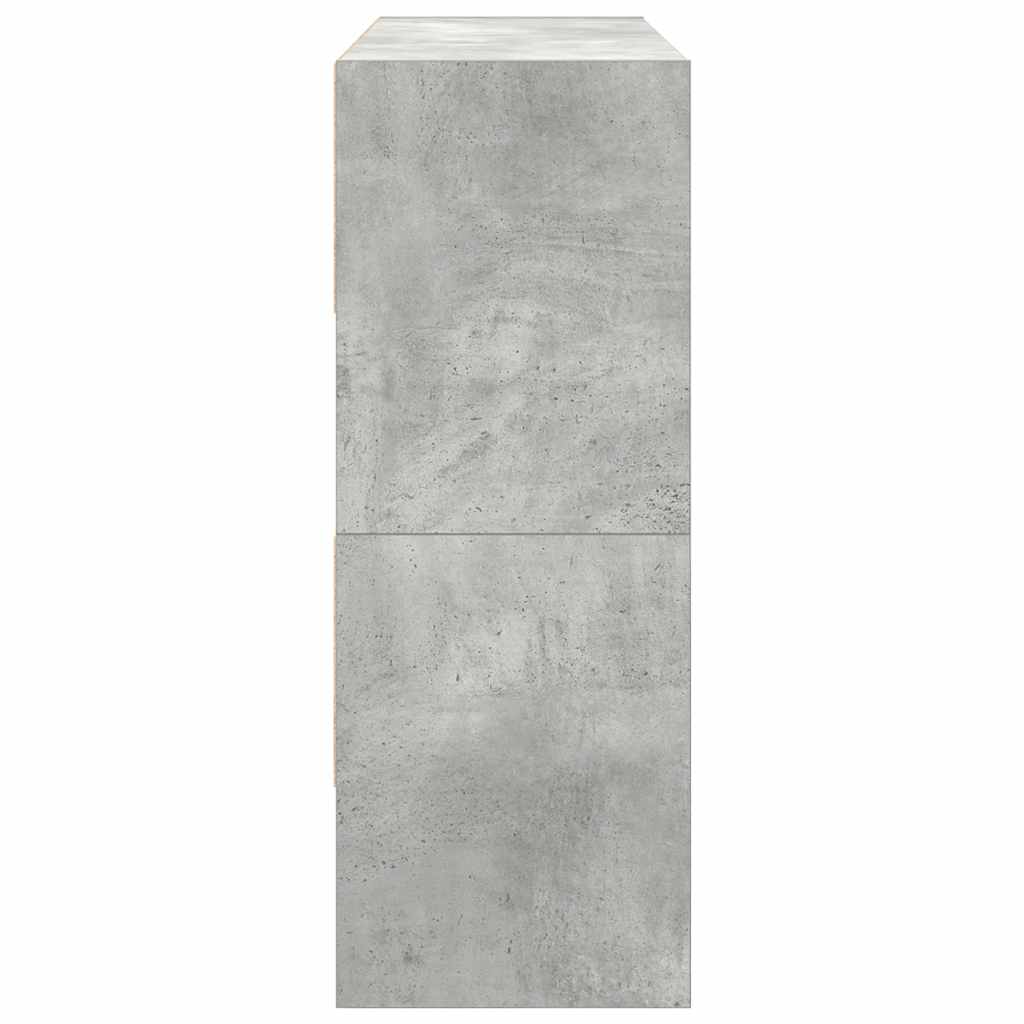 vidaXL Shoe Racks 2 pcs Stackable Concrete Grey 89.5x30x40 cm