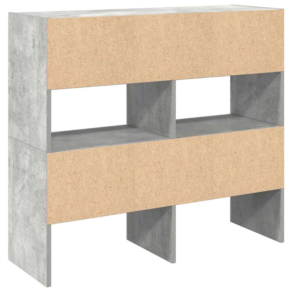 vidaXL Shoe Racks 2 pcs Stackable Concrete Grey 89.5x30x40 cm