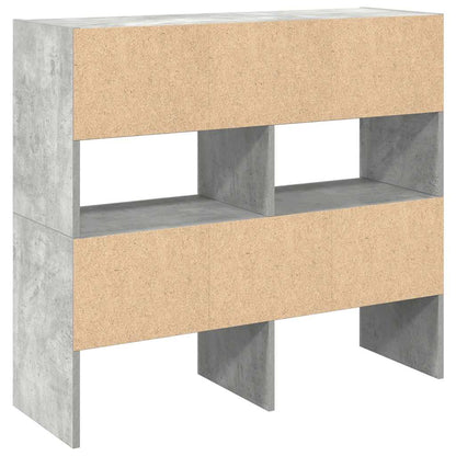 vidaXL Shoe Racks 2 pcs Stackable Concrete Grey 89.5x30x40 cm