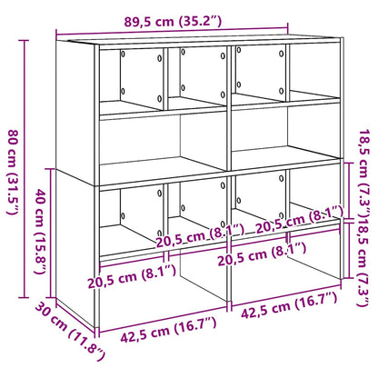 vidaXL Shoe Racks 2 pcs Stackable Concrete Grey 89.5x30x40 cm