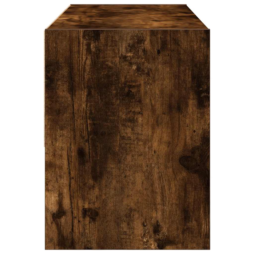 vidaXL Shoe Rack Stackable Smoked Oak 89.5x30x40 cm
