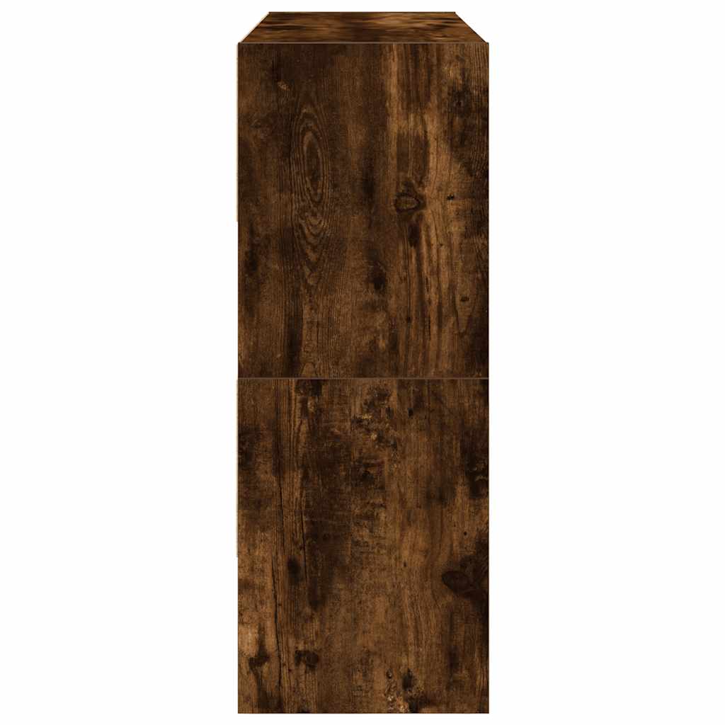 vidaXL Shoe Racks 2 pcs Stackable Smoked Oak 89.5x30x40 cm