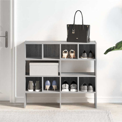 vidaXL Shoe Racks 2 pcs Stackable Grey Sonoma 89,5x30x40 cm