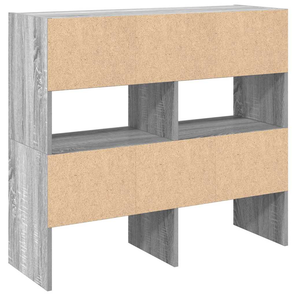 vidaXL Shoe Racks 2 pcs Stackable Grey Sonoma 89,5x30x40 cm