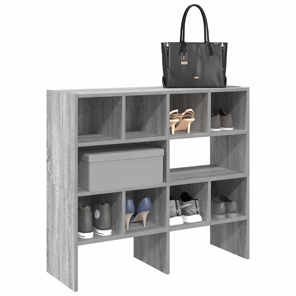 vidaXL Shoe Racks 2 pcs Stackable Grey Sonoma 89,5x30x40 cm