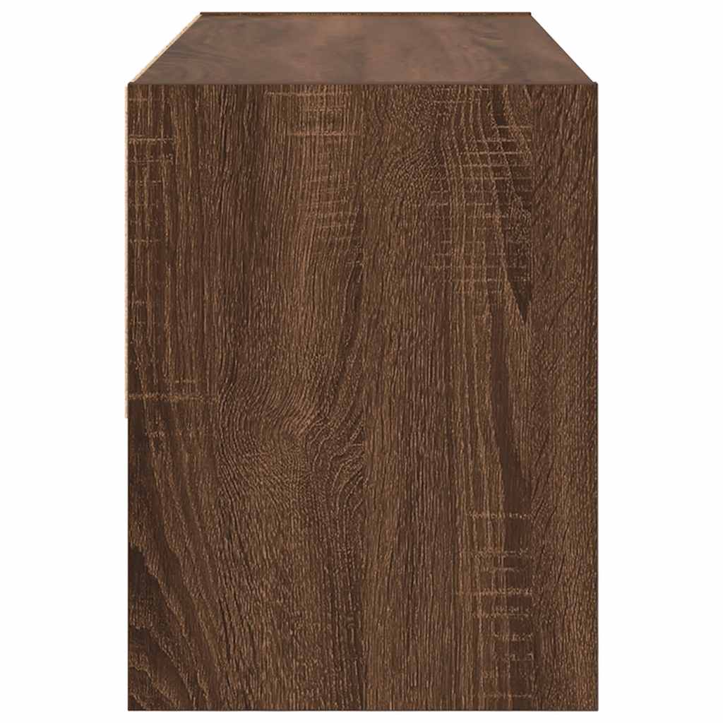 vidaXL Shoe Rack Stackable Brown Oak 89.5x30x40 cm