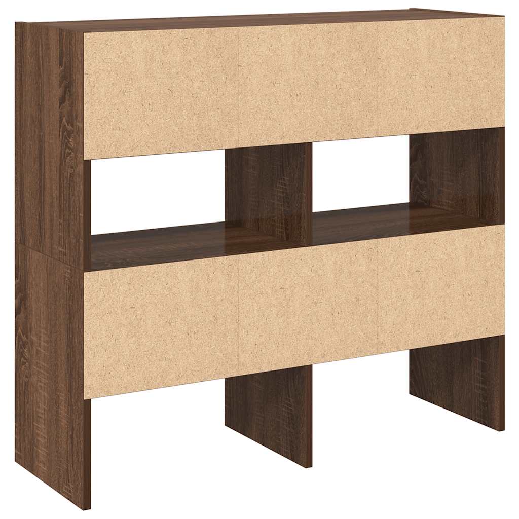 vidaXL Shoe Racks 2 pcs Stackable Brown Oak 89,5x30x40 cm