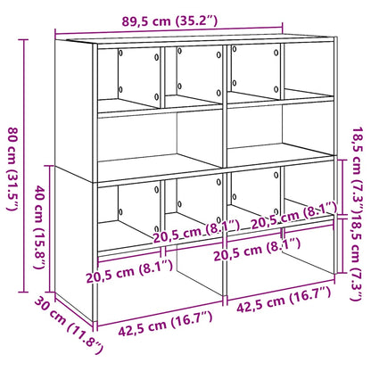 vidaXL Shoe Racks 2 pcs Stackable Brown Oak 89,5x30x40 cm