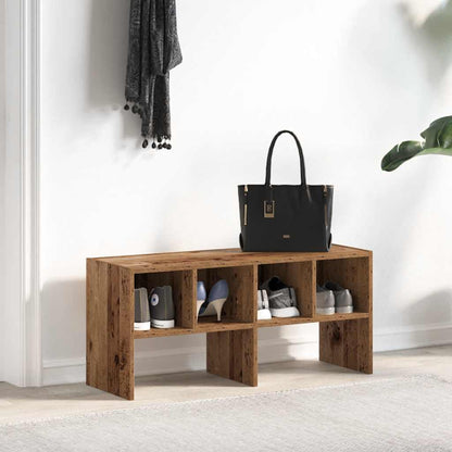 vidaXL Shoe Rack Stackable Old Wood 89,5x30x40 cm