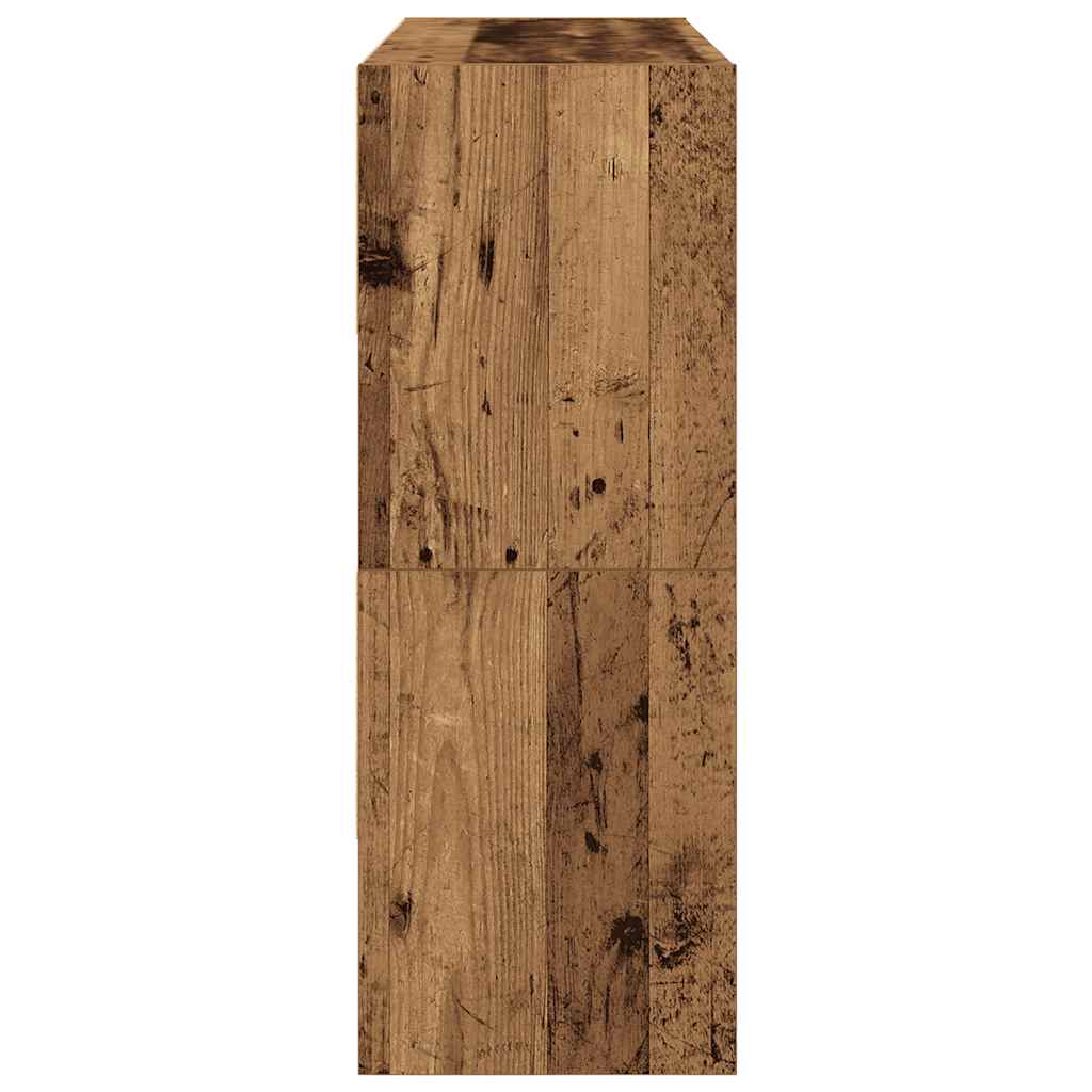 vidaXL Shoe Racks 2 pcs Stackable Old Wood 89,5x30x40 cm