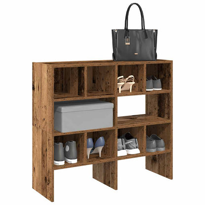 vidaXL Shoe Racks 2 pcs Stackable Old Wood 89,5x30x40 cm