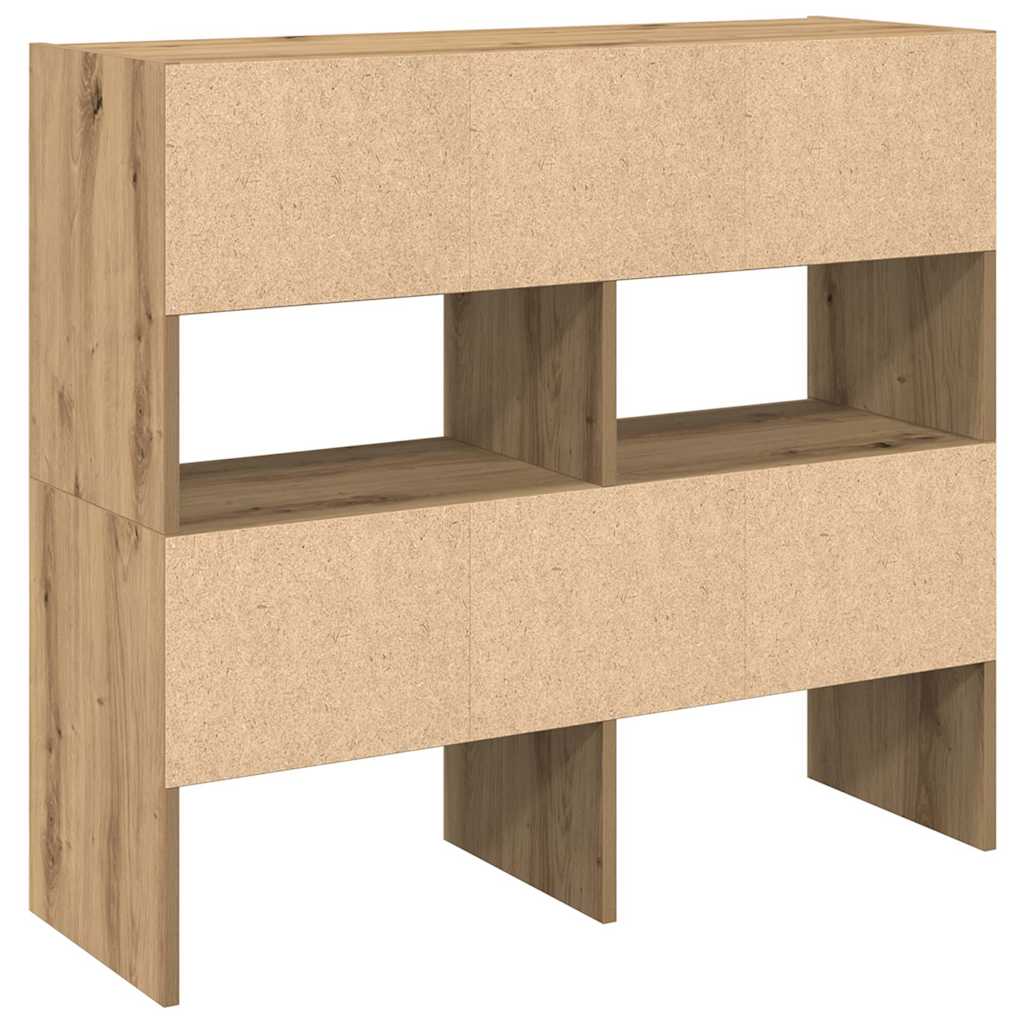 vidaXL Shoe Racks 2 pcs Stackable Artisan Oak 89,5x30x40 cm