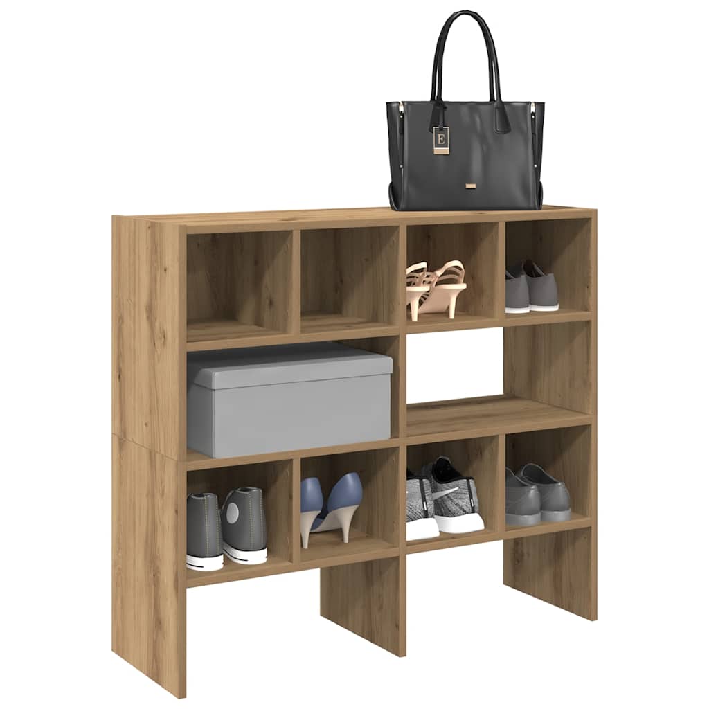 vidaXL Shoe Racks 2 pcs Stackable Artisan Oak 89,5x30x40 cm
