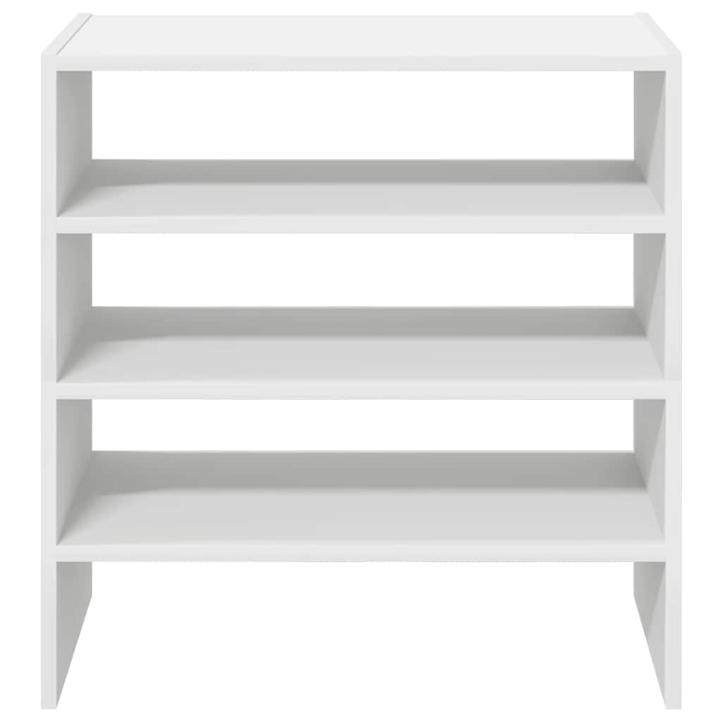 vidaXL Shoe Racks 2 pcs Stackable White 60x30x30.5 cm