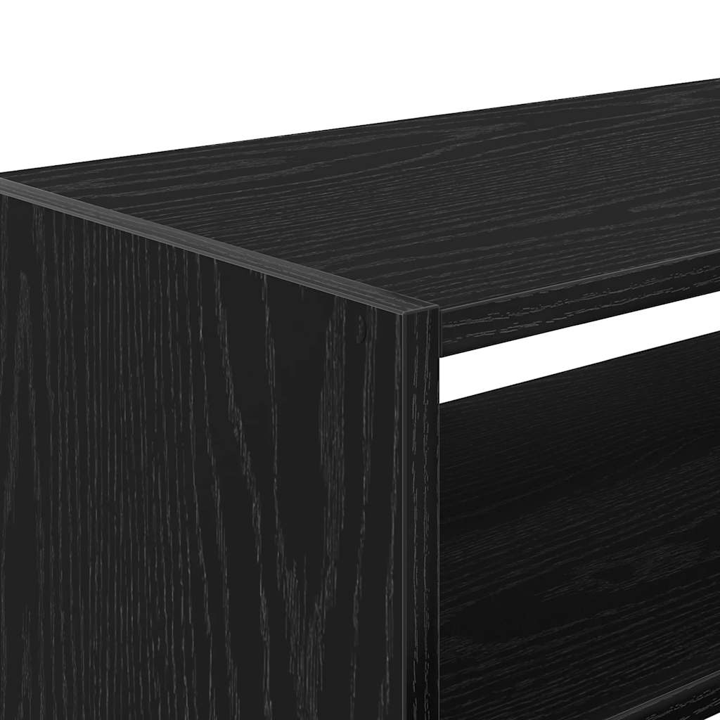 vidaXL Shoe Rack Stackable Black Oak 60x30x30.5 cm