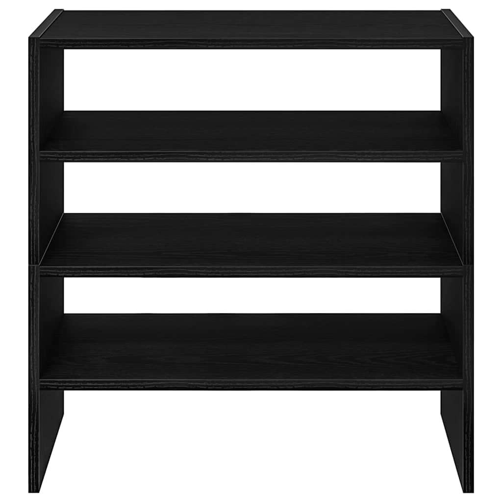 vidaXL Shoe Racks 2 pcs Stackable Black Oak 60x30x30.5 cm