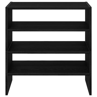 vidaXL Shoe Racks 2 pcs Stackable Black Oak 60x30x30.5 cm