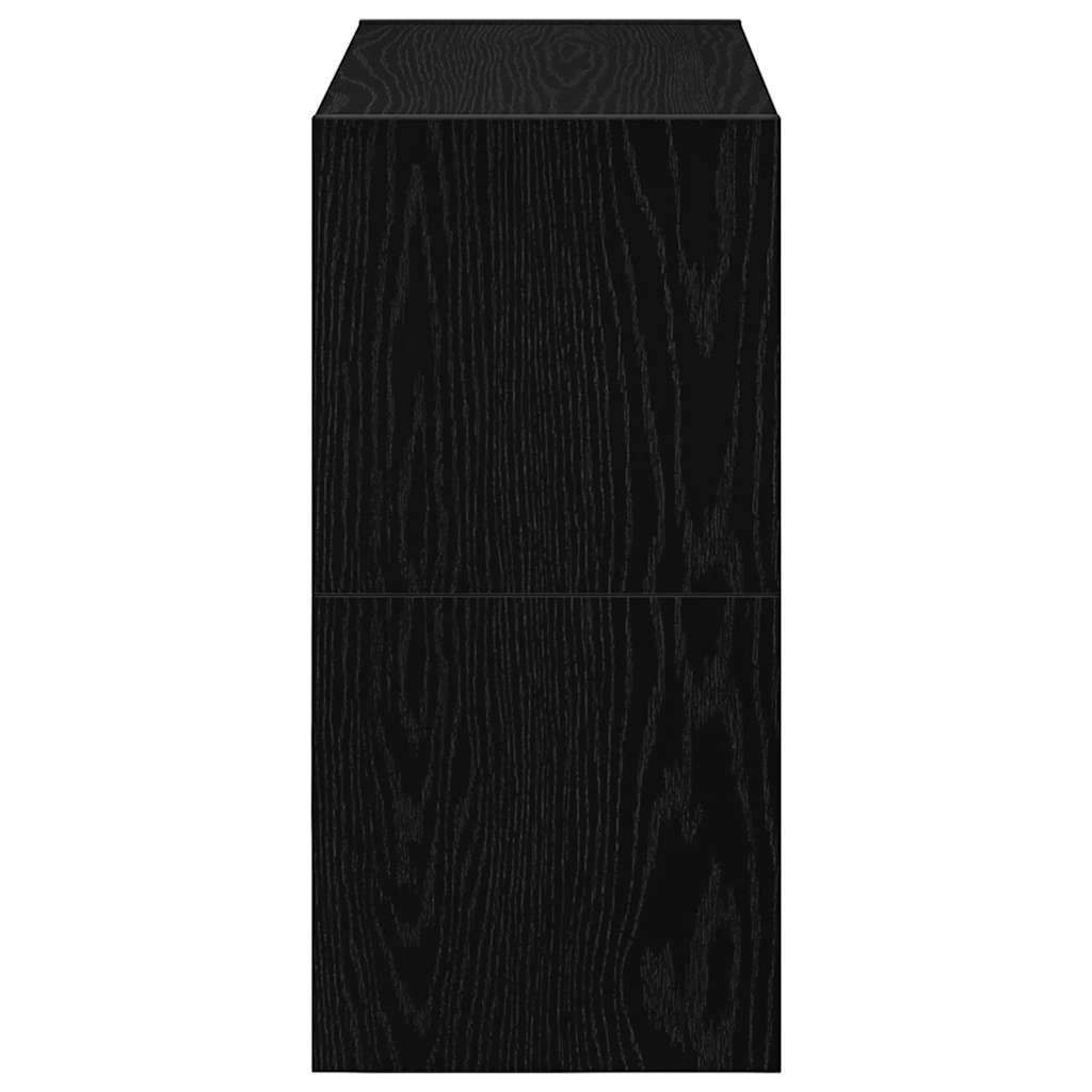 vidaXL Shoe Racks 2 pcs Stackable Black Oak 60x30x30.5 cm