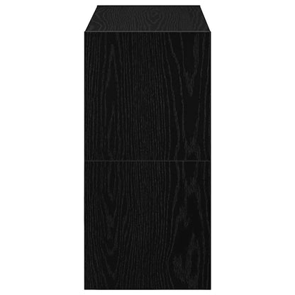 vidaXL Shoe Racks 2 pcs Stackable Black Oak 60x30x30.5 cm