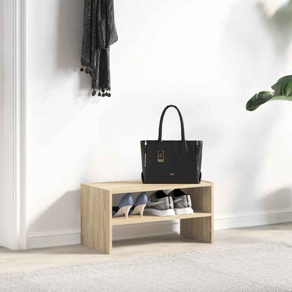 vidaXL Shoe Rack Stackable Sonoma Oak 60x30x30.5 cm