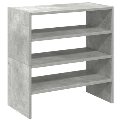 vidaXL Shoe Racks 2 pcs Stackable Concrete Grey 60x30x30.5 cm