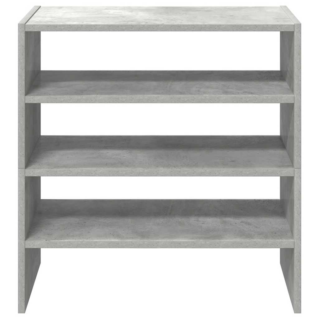 vidaXL Shoe Racks 2 pcs Stackable Concrete Grey 60x30x30.5 cm