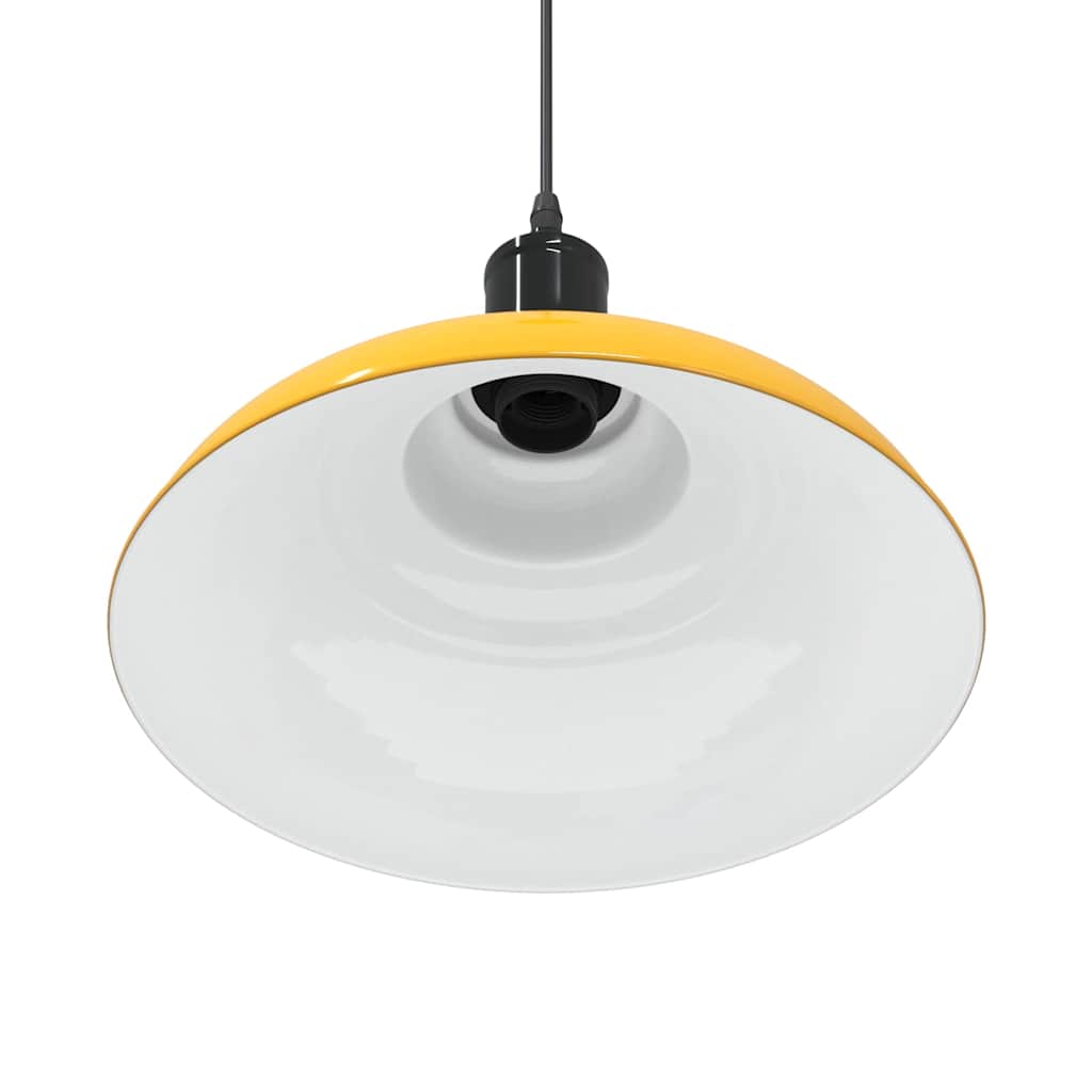 vidaXL Pendant Lamp Height Adjustable E27 Gloss Yellow Ø 31 cm Metal
