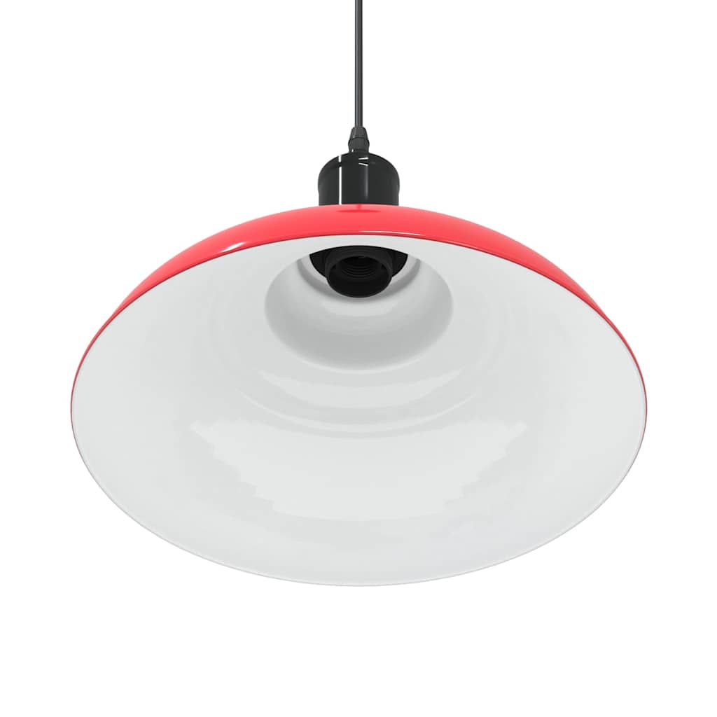 vidaXL Pendant Lamp Height Adjustable E27 Gloss Red Ø 31 cm Metal