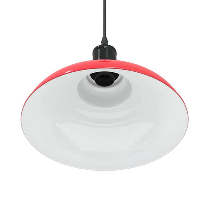 vidaXL Pendant Lamp Height Adjustable E27 Gloss Red Ø 31 cm Metal