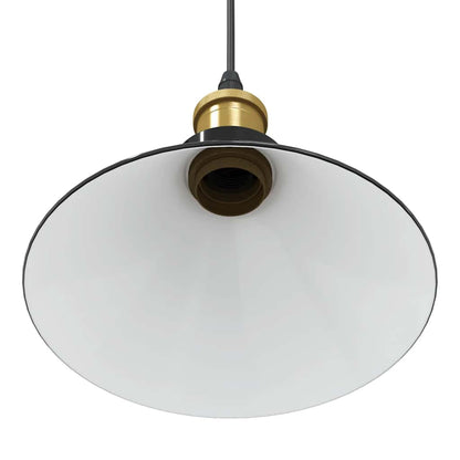 vidaXL Pendant Lamp Height Adjustable E27 Gloss Black Ø 22 cm Metal